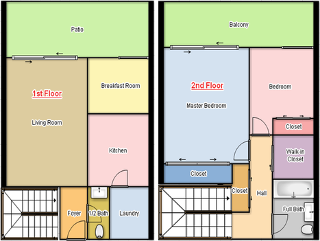 Floor Plans Garden Villas In Westlake 2 Bedroom Rentals